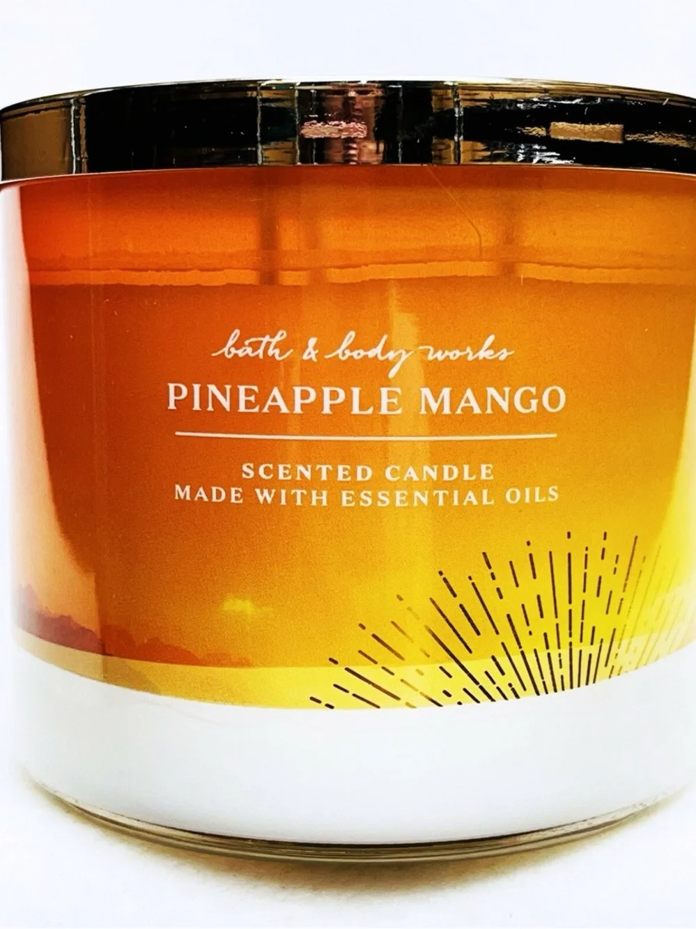 NEW 𝅺Bath & Body Works Pineapple Mango 3-wick Candle - Picture 2 of 5